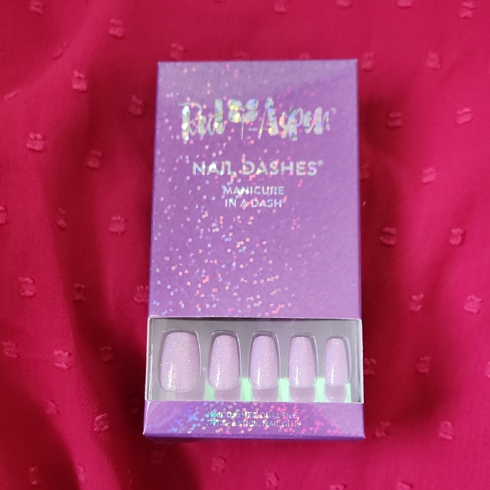NIB Red Aspen Glitter Purple Dash Nail Dashes